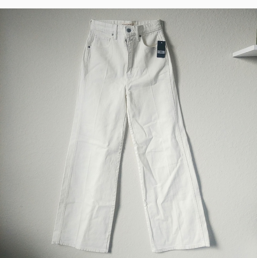 Lucky Brand Ultra High Rise White Wide-Leg Jeans NWT